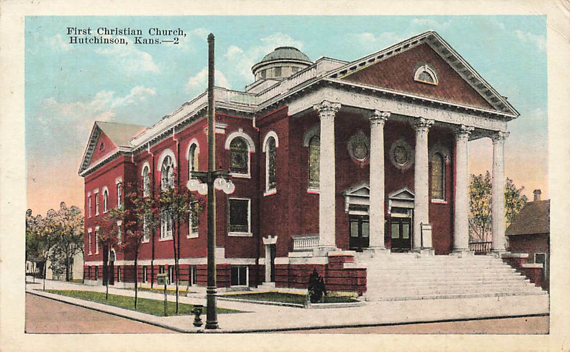 c1920s First Christian Church Hutchinson Kansas  P327
