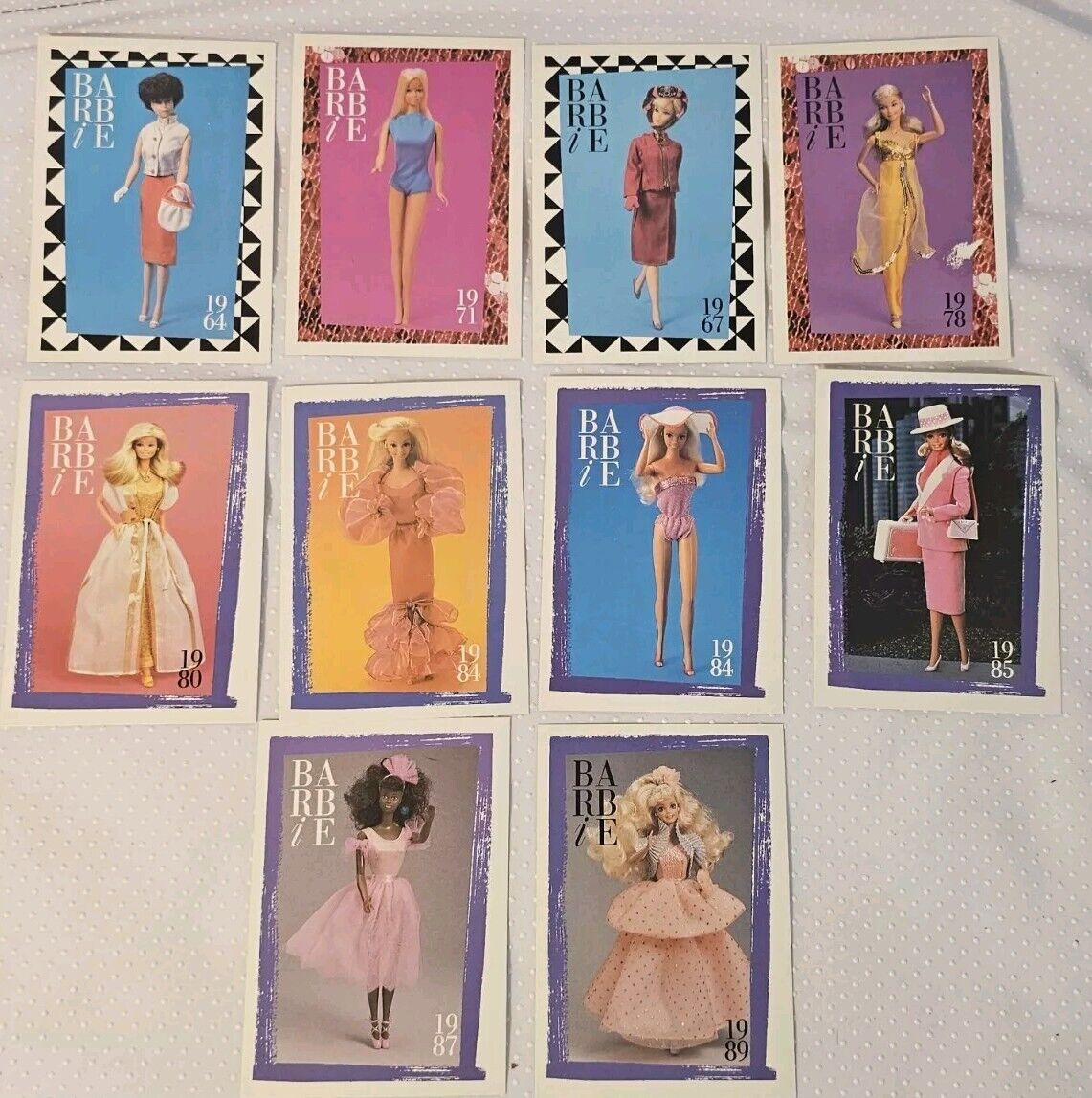 Vintage Barbie Trading Cards First Edition Lot Of 10