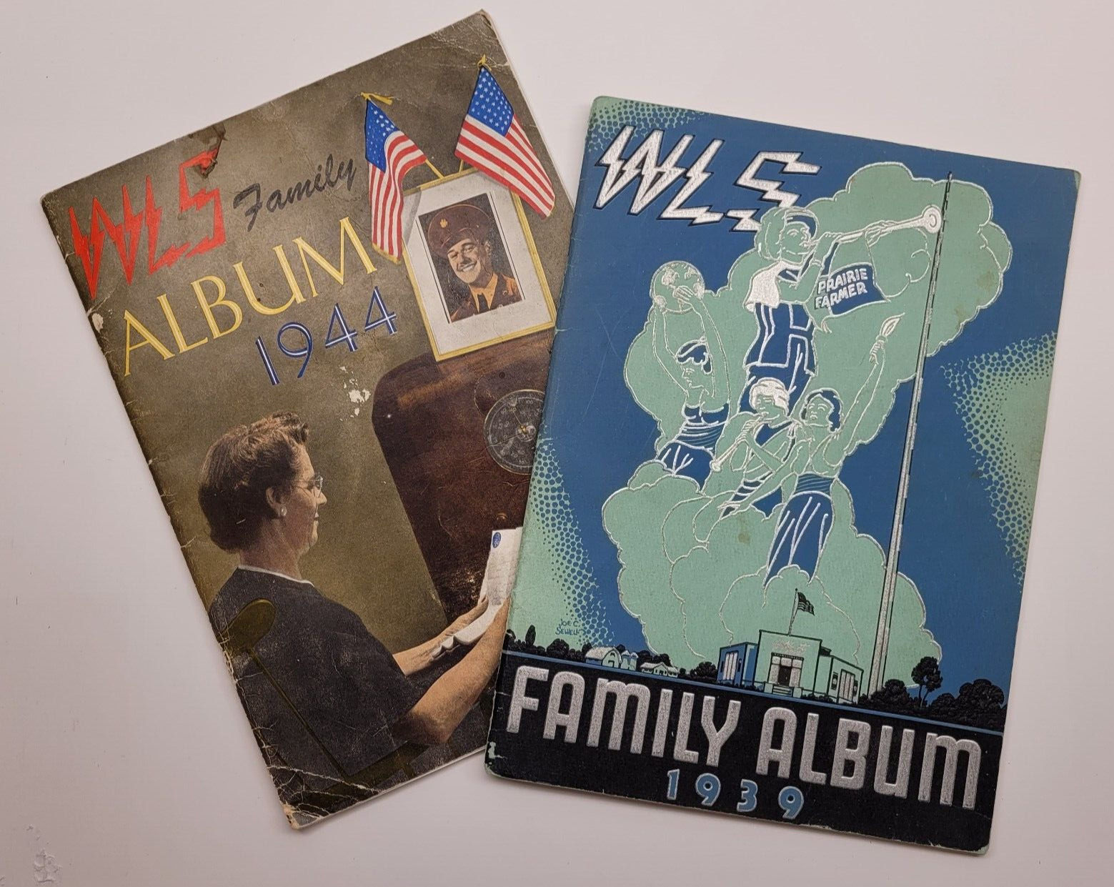 Vintage 2 WLS Radio Family Albums 1939 & 1944 Chicago The Prairie Farmer