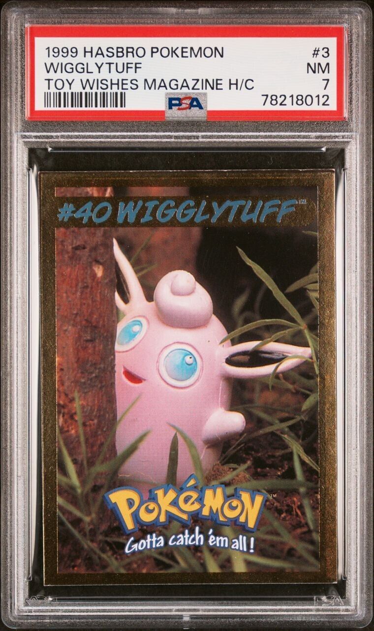Pokemon Wigglytuff Hasbro Toy Wishes Magazine 1999 POP 1 PSA 7