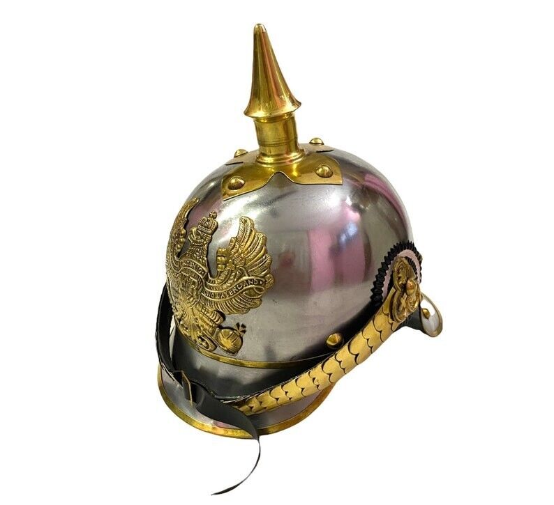 German Prussian Pickelhaube Spiked WW1 Armor Helmet Wearable Officer's Helmet