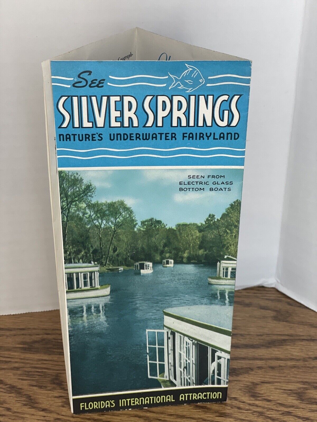 1950’S Underwater Fairyland SILVER SPRINGS Map Brochure Bridal Legend SB1