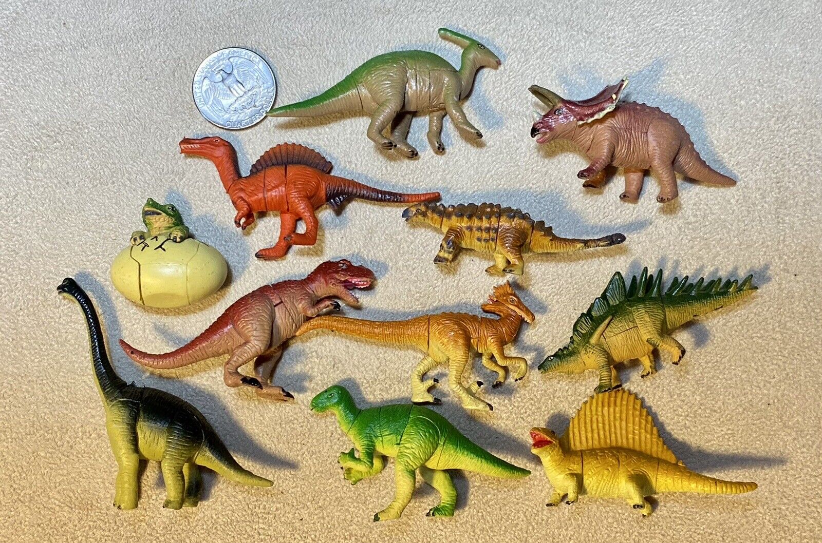 Small Plastic Dinosaur 3D Puzzle Toy Lot of 11