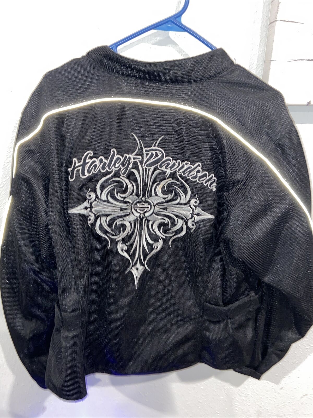 Harley Davidson Black Mesh Jacket 1 W Hoodie Liner GreyBlack Zip Up Riding