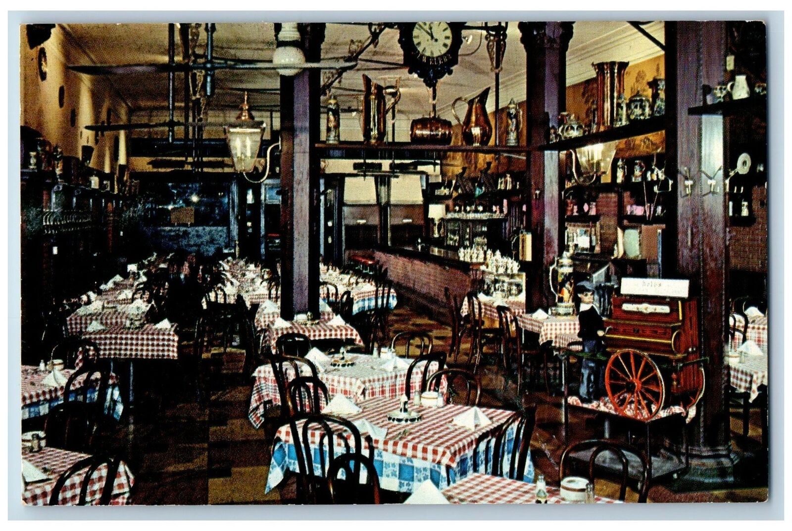 New Orleans Louisiana LA Postcard Kolb\'s Grill Restaurant Interior Scene c1960s