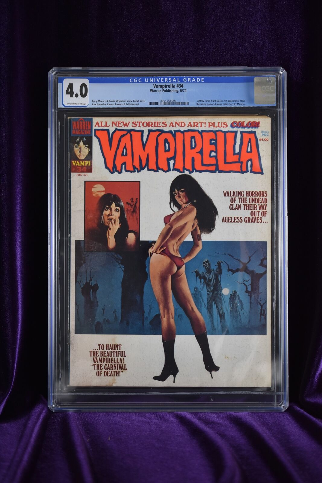 Vampirella CGC 4.0 #34 Warren Publishing 6/74