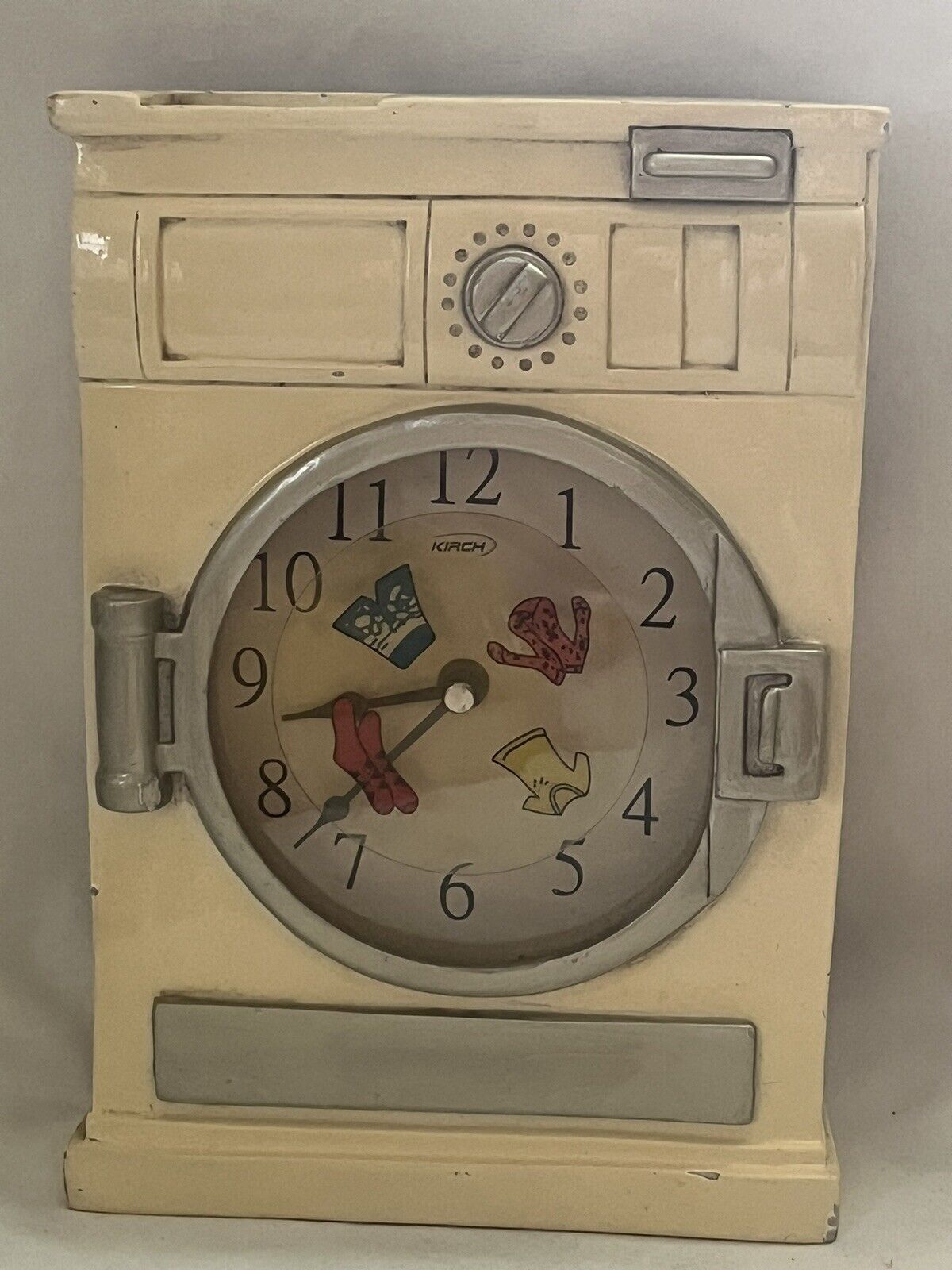 RARE Vtg Kirch Wall Clock Washing Machine/Laundry Ceramic - HTF