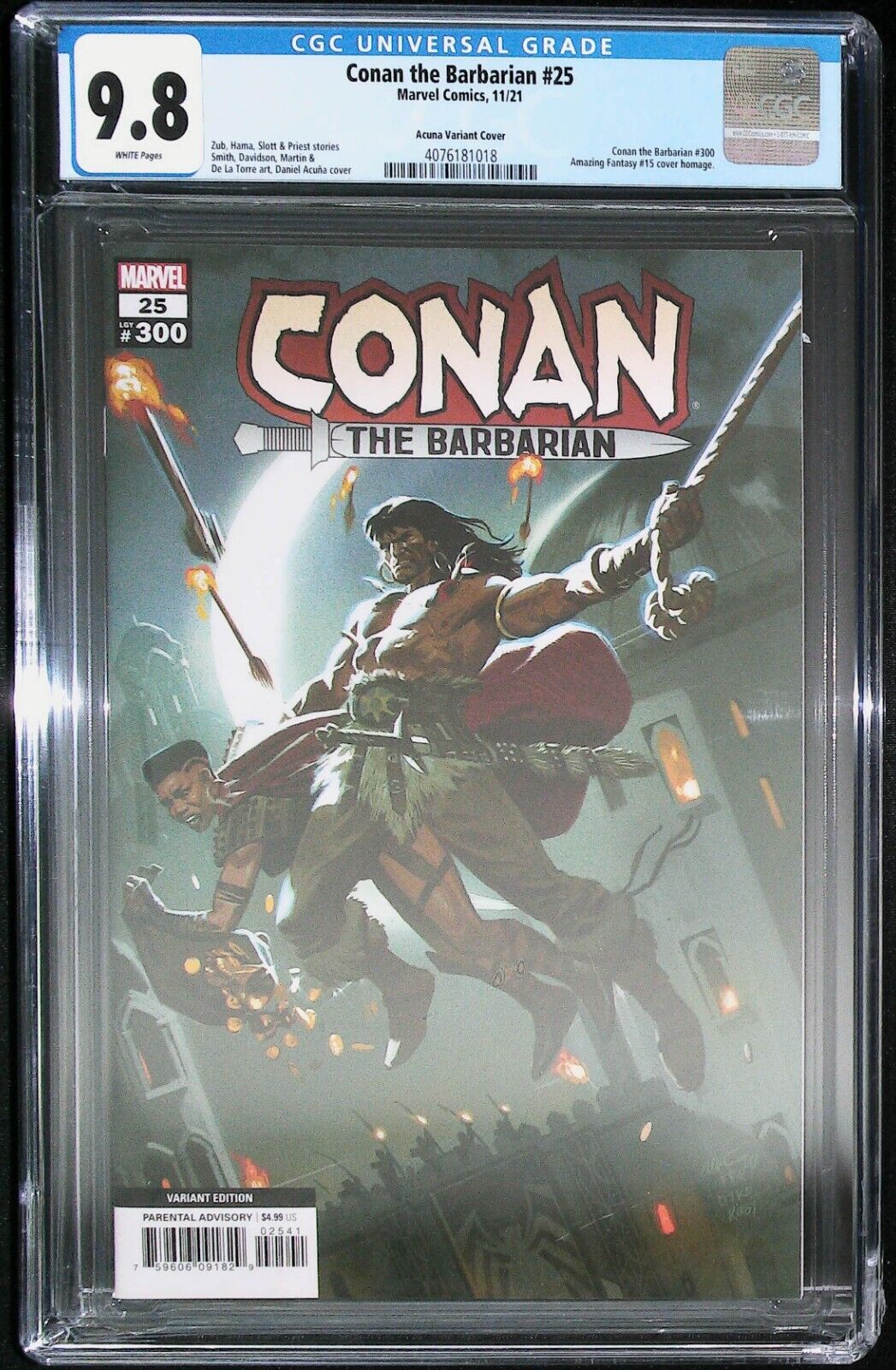 Conan the Barbarian #25 RI-1:25 (2021) - Daniel Acuna Variant Cover - 9.8 Grade