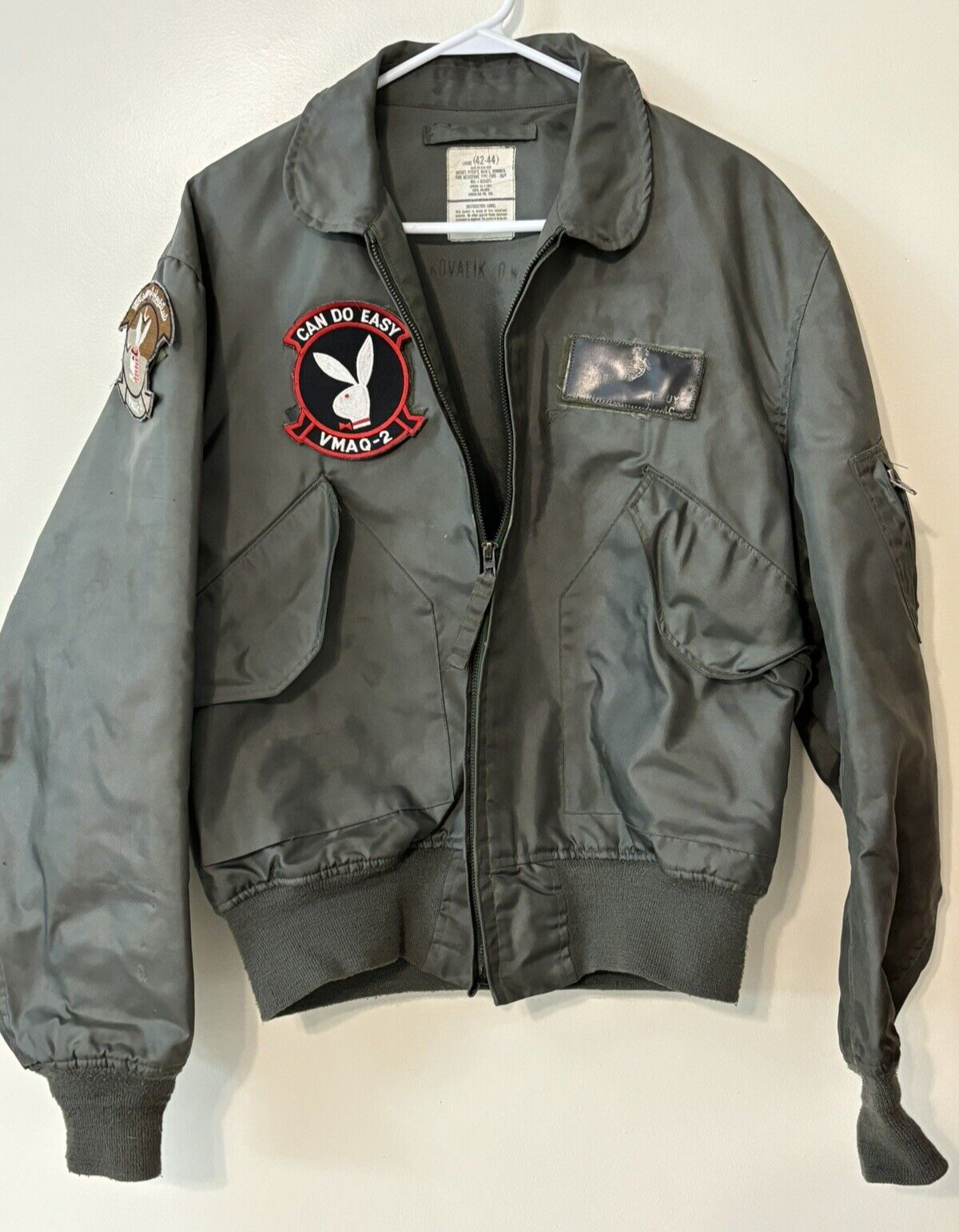 US Military Flyers Jacket With Patches MIL-J-83382C Size 42-44