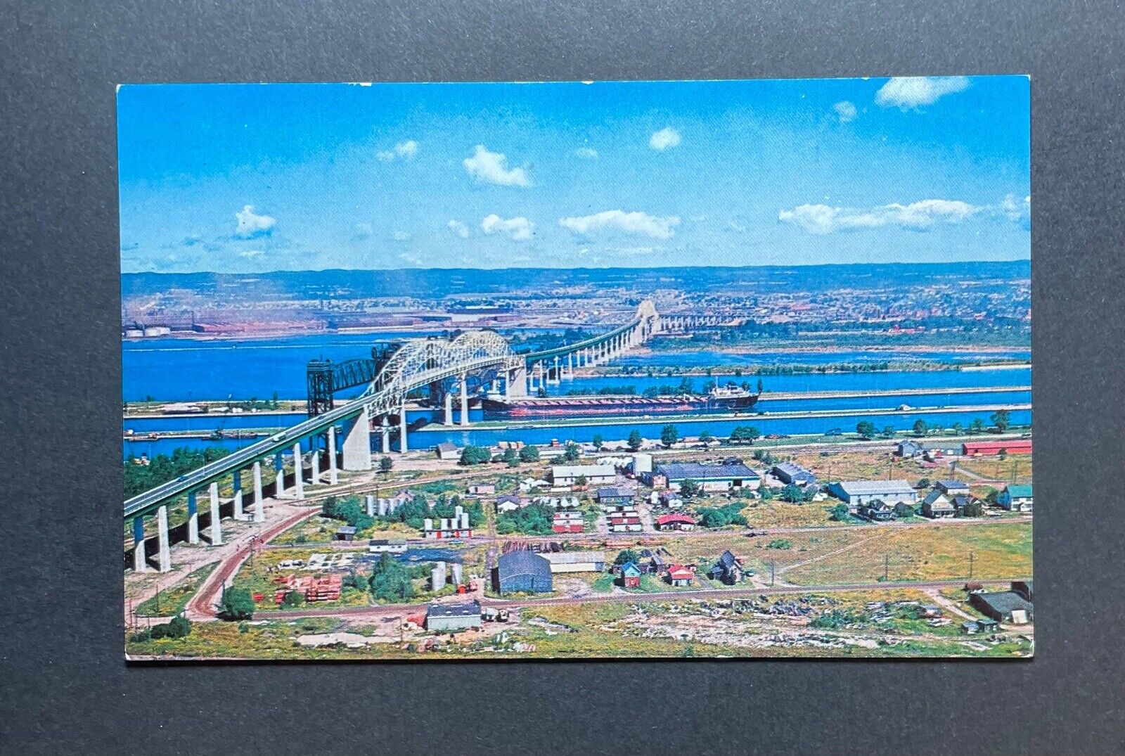 Michigan MI Postcard The International BridgeAnd Soo Lock