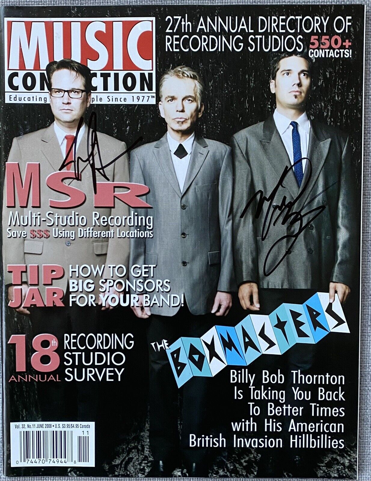 The Boxmasters J.D. Andrews & Michael Wayne Butler Signed Music Connection Mag