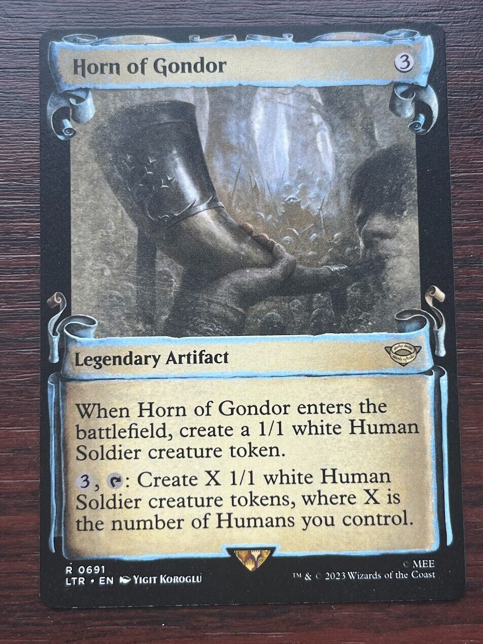 1x SHOWCASE HORN OF GONDOR - Lord of the Rings  MTG - Magic the Gathering