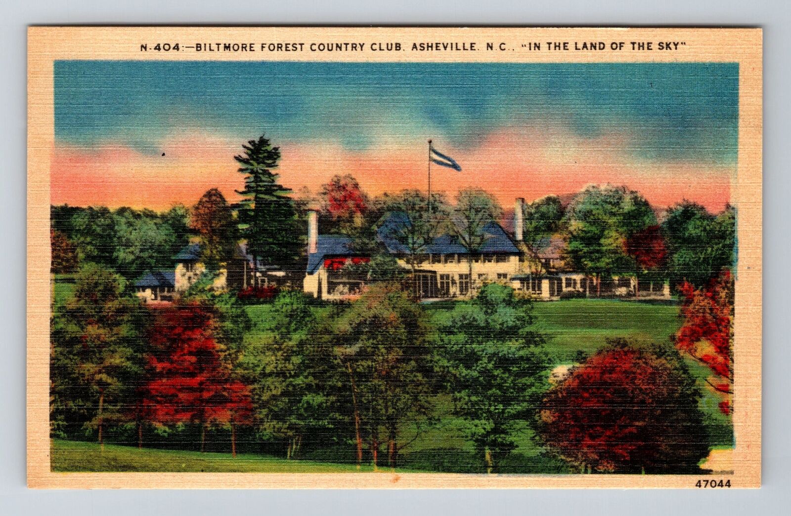 Asheville NC-North Carolina Biltmore Forest Country Club Vintage Postcard
