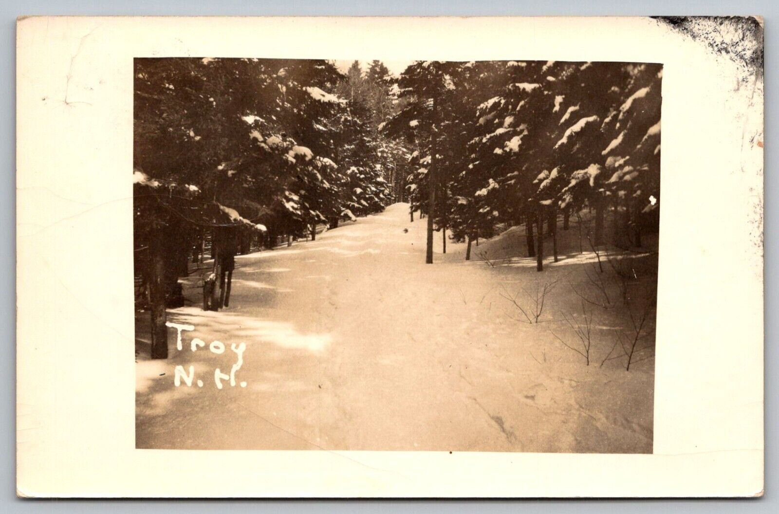 Postcard: Troy NH, RPPC, Posted 1940