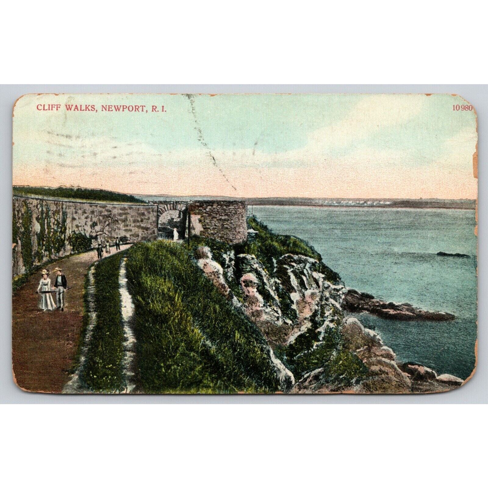 Postcard RI Newport Cliff Walks 13191