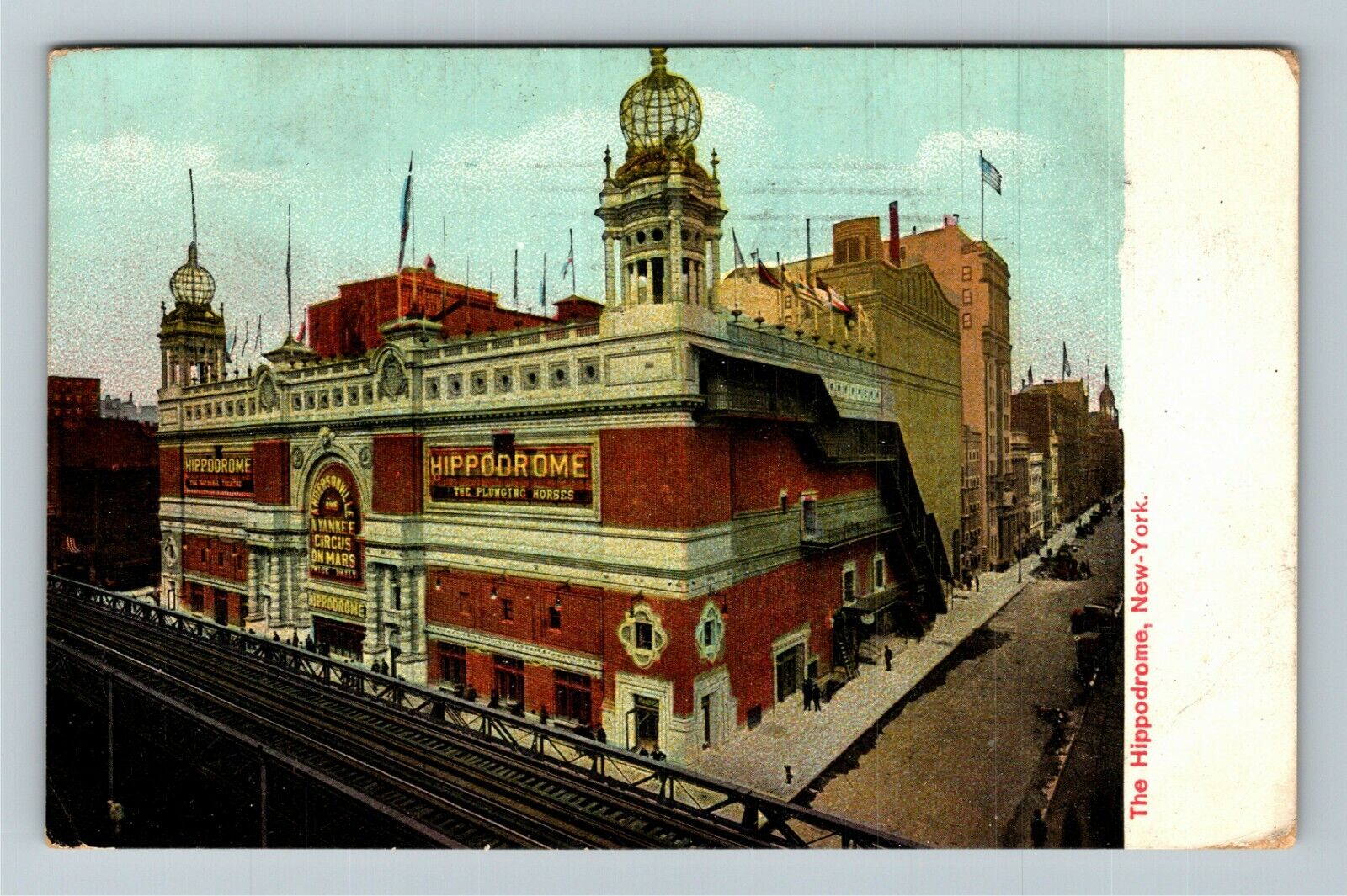 New York City NY, The Hippodrome, Outside, c1909 Vintage Postcard