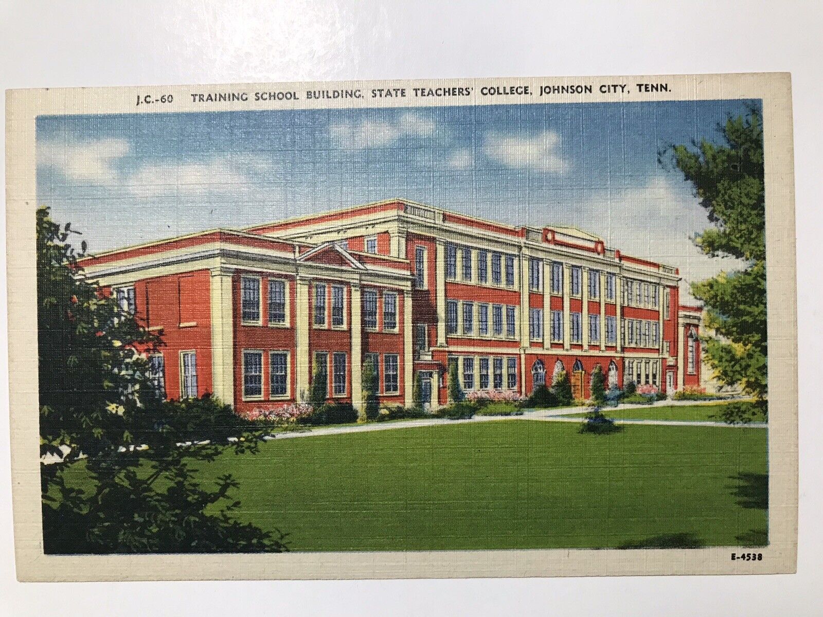 Vintage 1940 Training School Building  Johnson City Tennessee Postcard