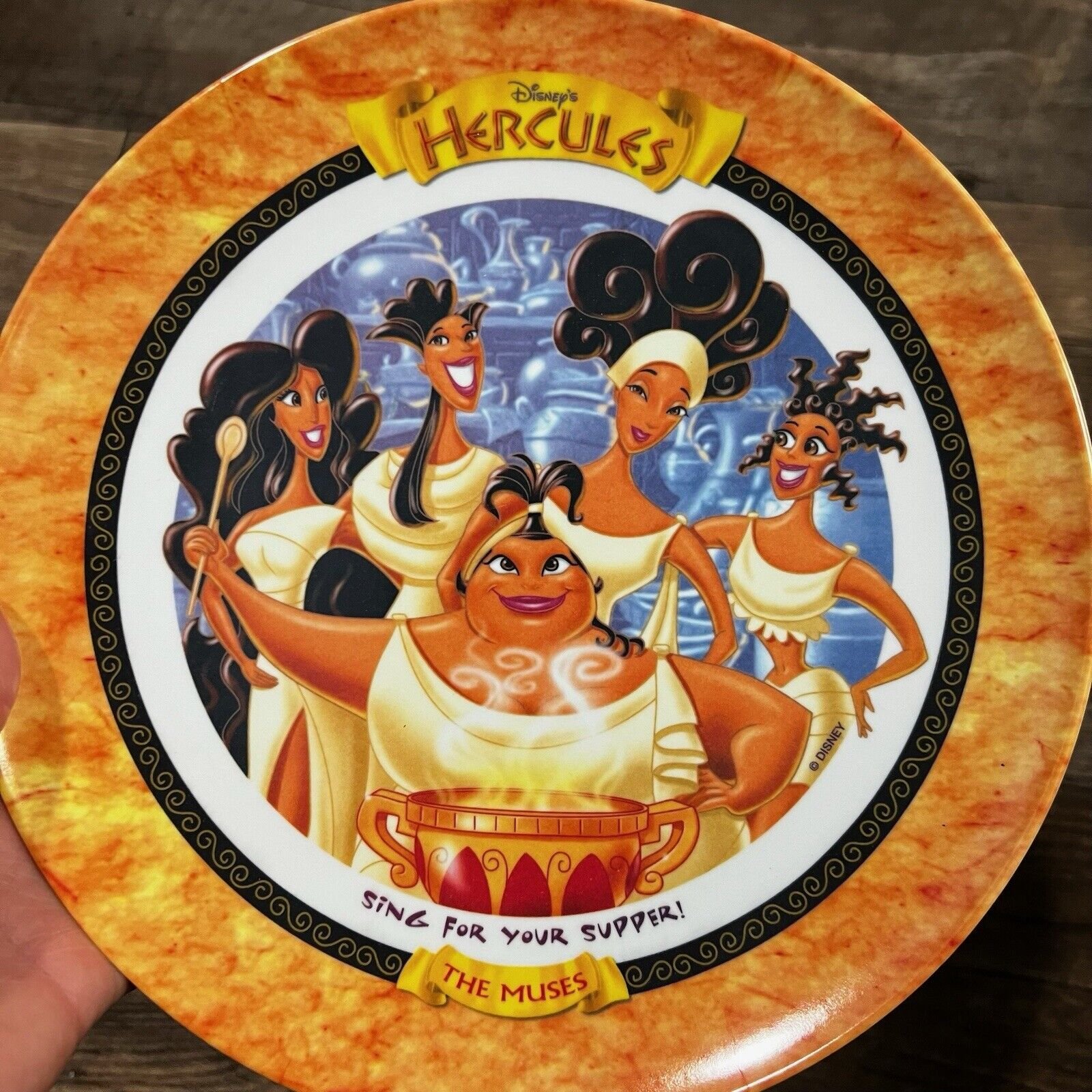 McDonald\'s 1997 Disney\'s Hercules 9.5”Plate. THE MUSES Sing For Your Supper