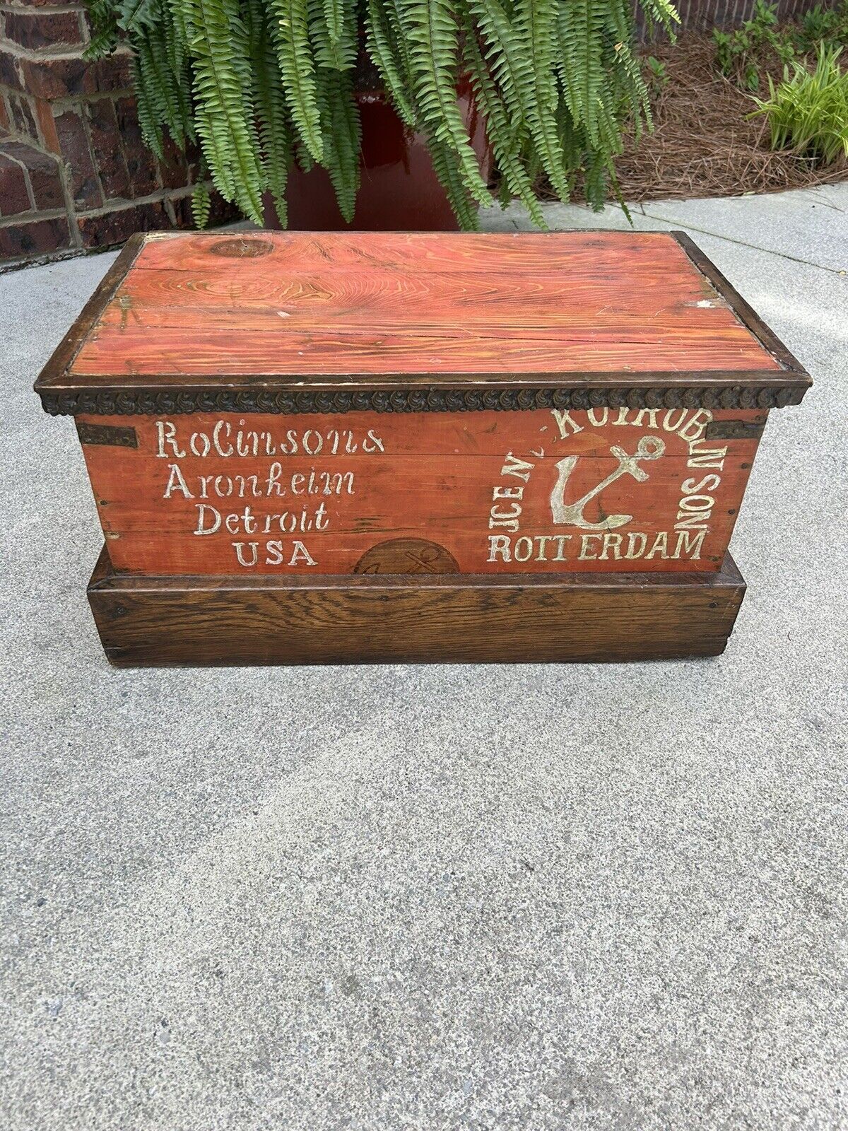 RARE Antique PRE-PROHIBITION Robinson Aronheim Co Whiskey Crate Detroit USA