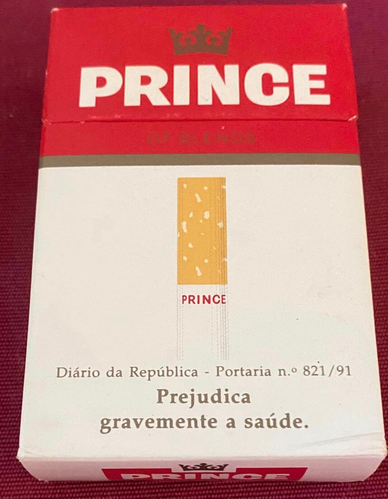 Vintage Prince of Blends Cigarette Cigarettes Cigarette Paper Box Empty