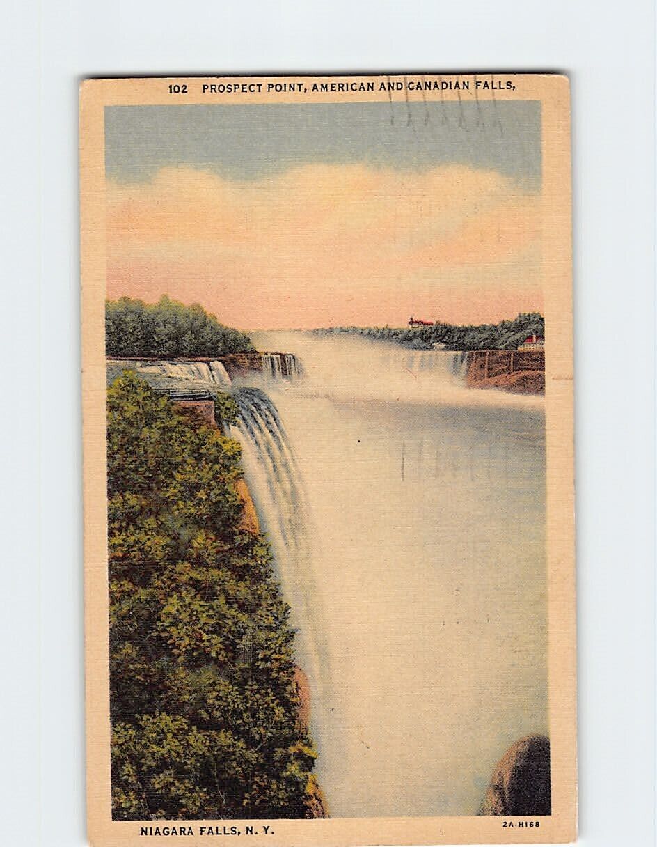 Postcard Prospect Point American Falls Niagara Falls New York USA