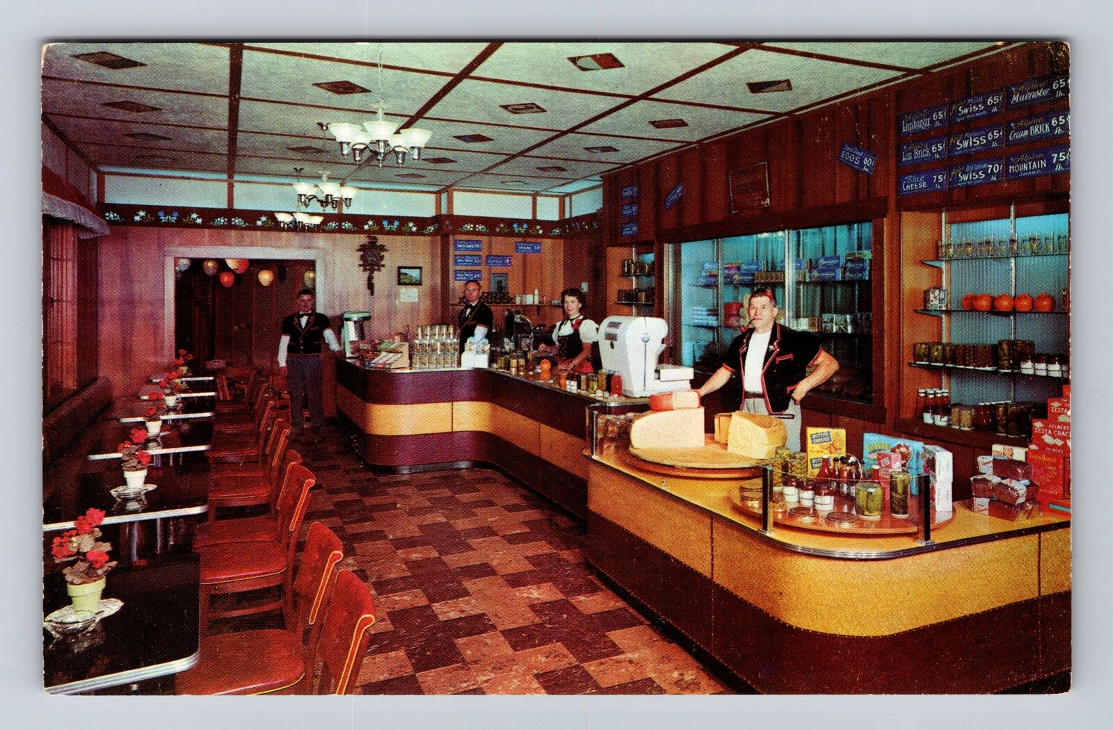 Wilmot OH-Ohio, Alpine Alpa Cheese Chalet Store Coffee Shop, Vintage Postcard