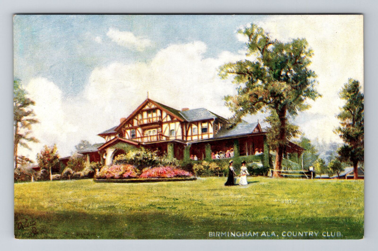 Birmingham AL-Alabama, Country Club, Antique Vintage Souvenir Postcard