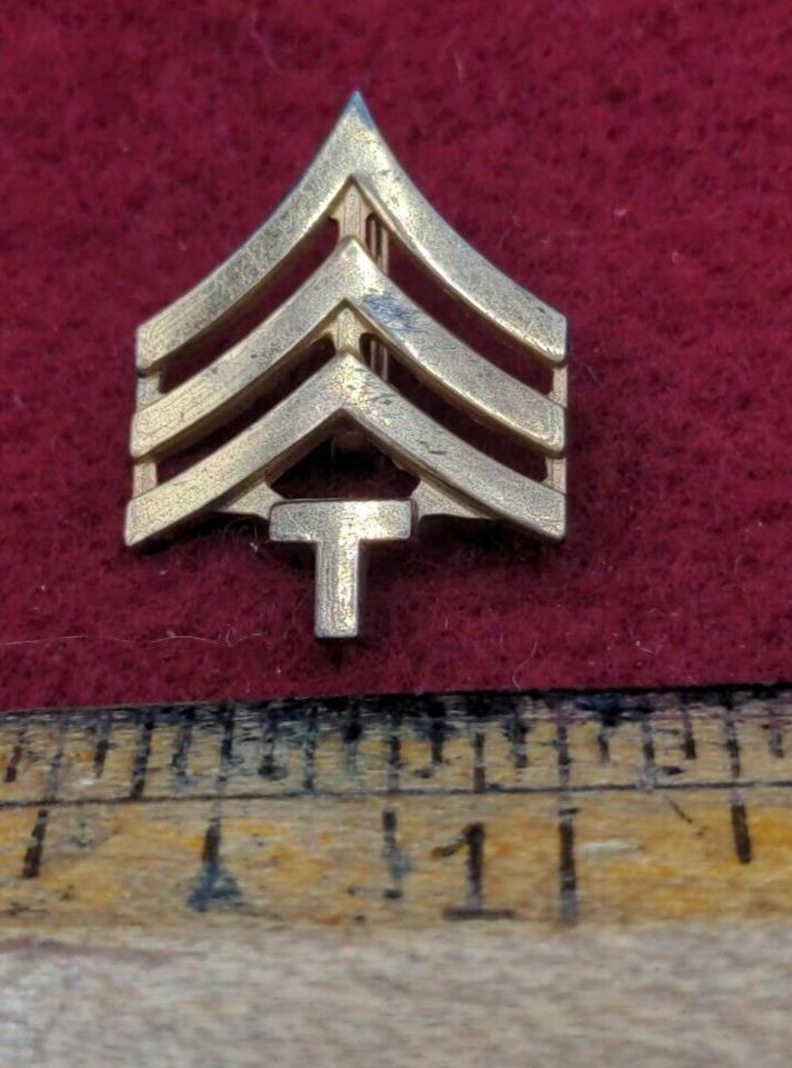 WWII/2 US Army Home Front T-SGT sterling marked sweetheart pin pin-back.