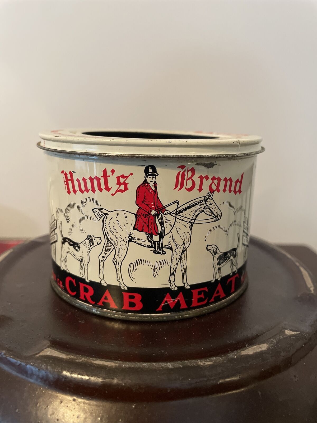 Vintage York Hunt’s Brand Crab Meat Tin Can Hampton Virginia Not Oyster Can