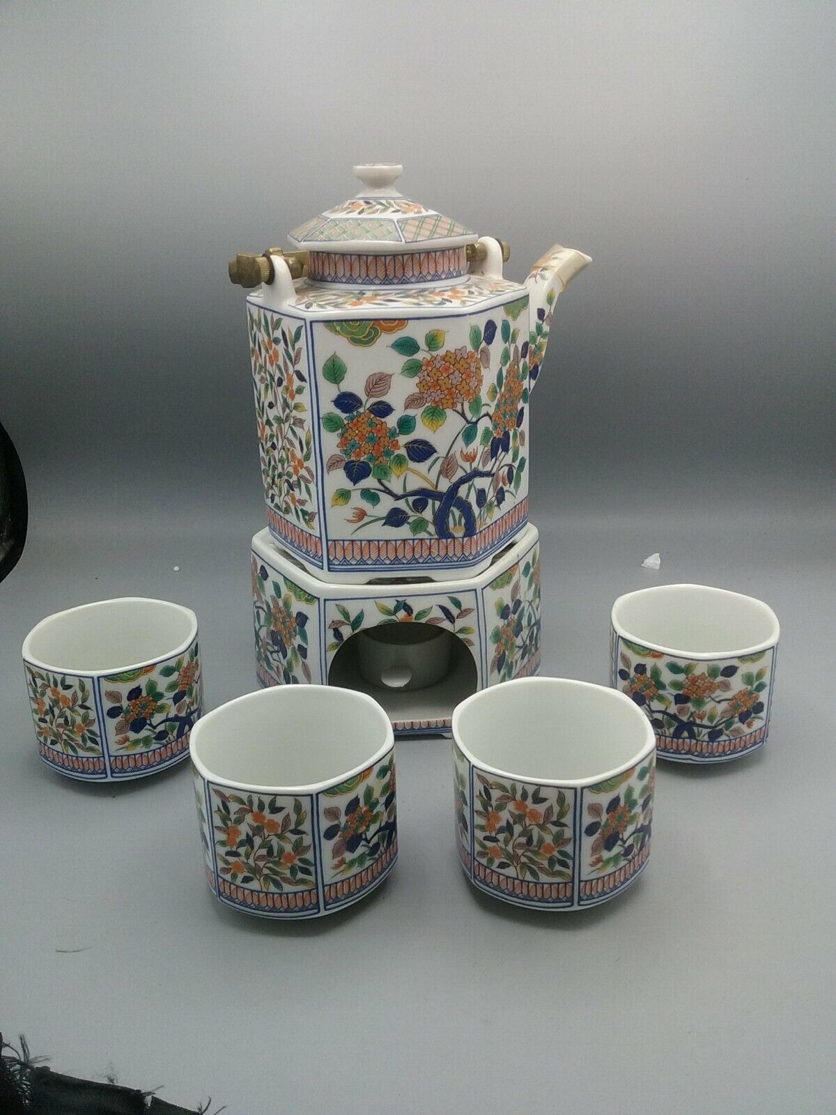 Vintage Toscany Collection Tea Set Japan Excellent Condition 4 Cups