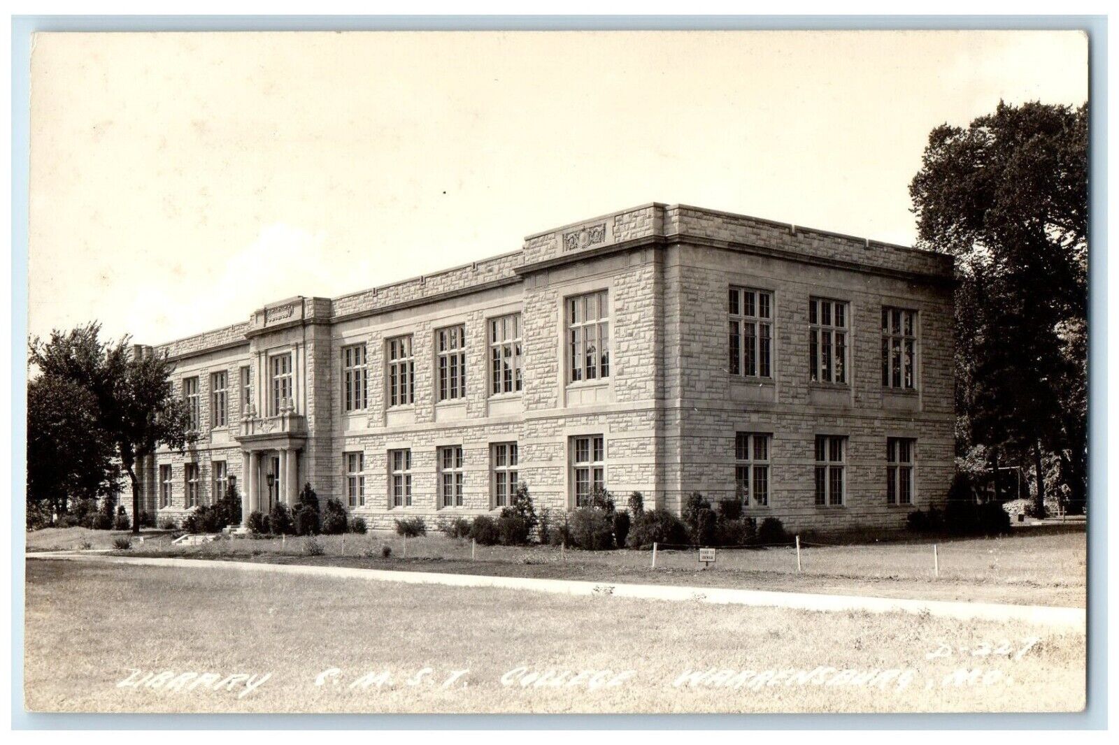 c1940s Library CMST College Building Warrensburg Missouri MO RPPC Photo Postcard
