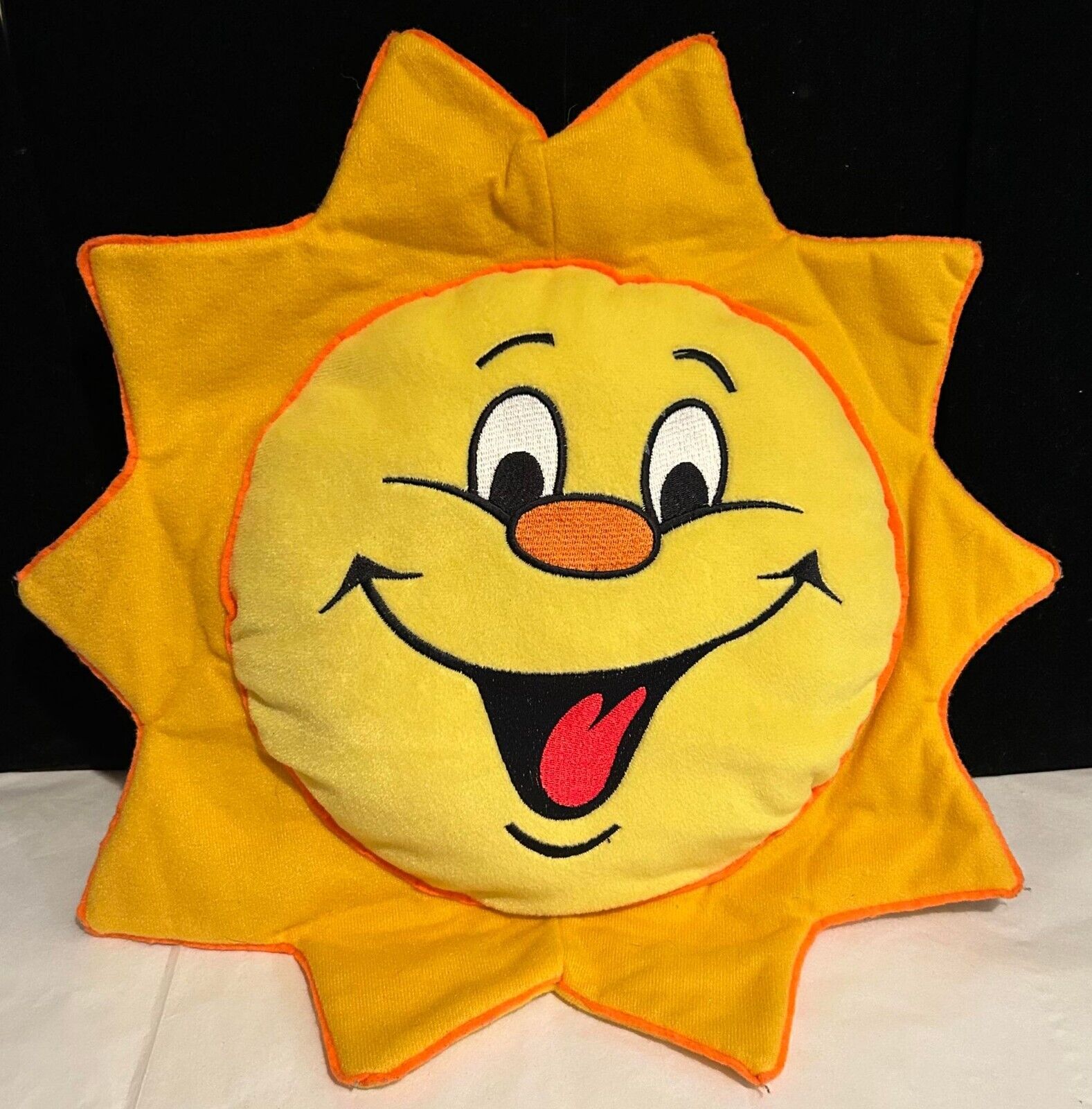 Vintage Kellogg's Raisin Bran Plush Stuffed Sun Pillow Logo Advertising
