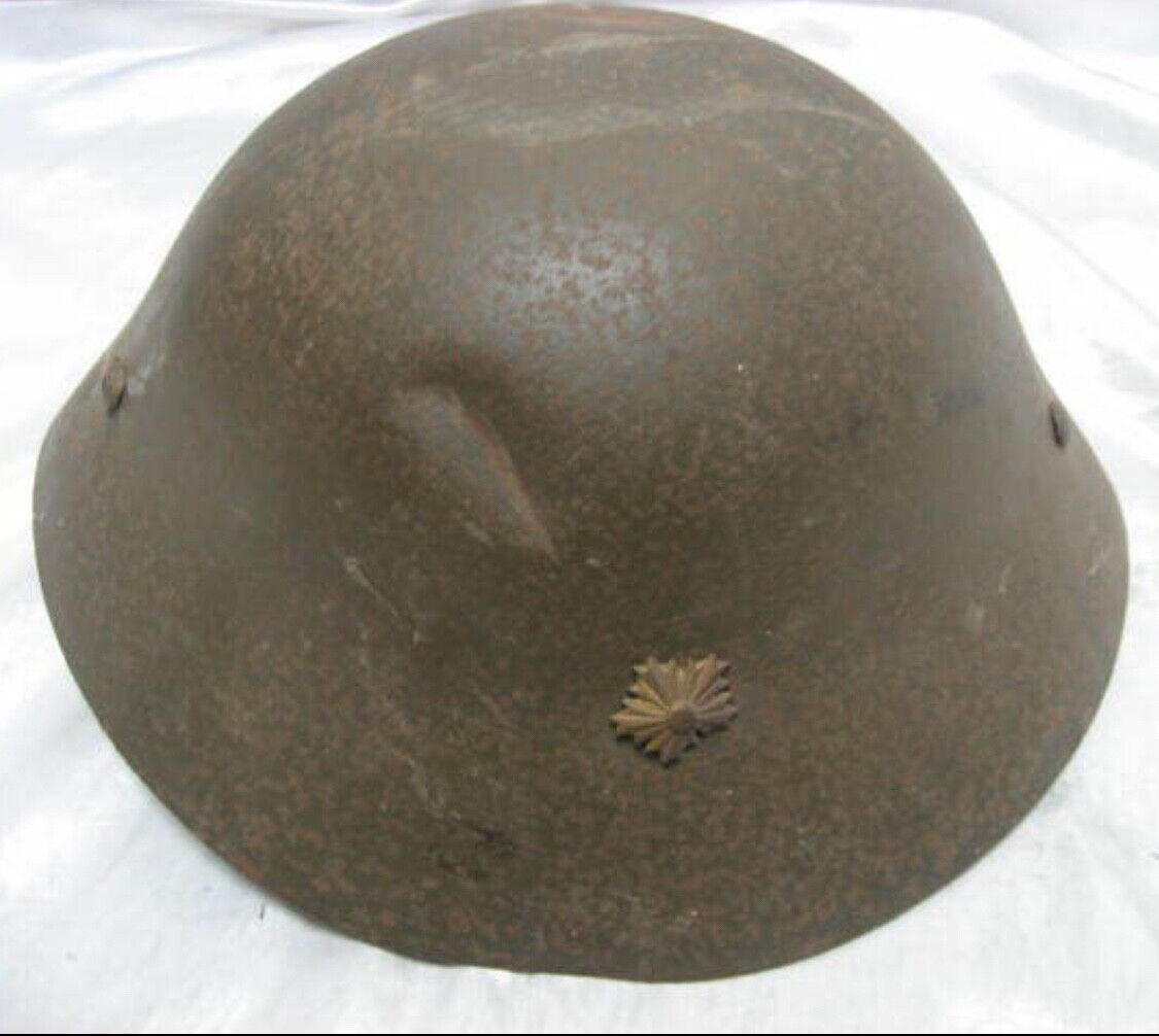 World War II Imperial Japanese Civil Defense Iron Helmet
