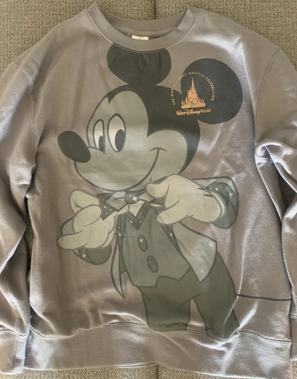 Walt Disney World 50th Anniversary Mickey Mouse Pullover Sweatshirt XS NWT