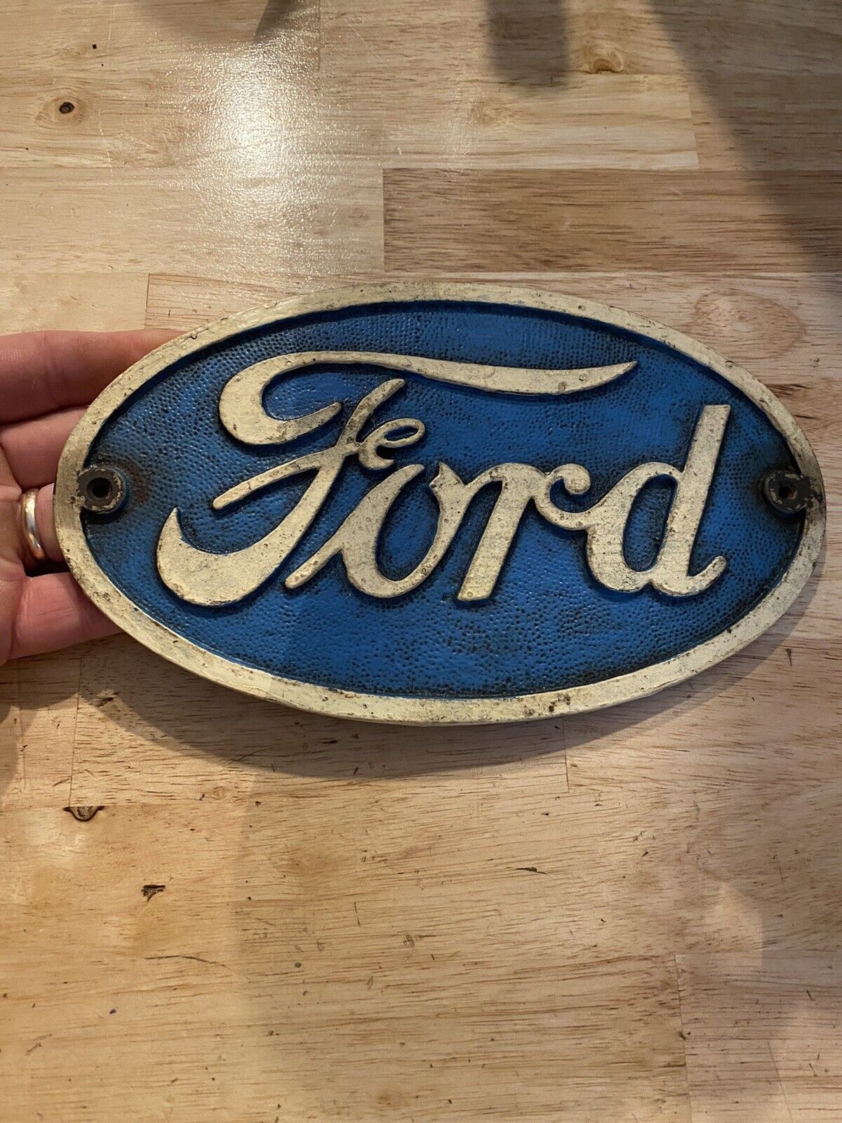 Henry Ford Motor Plaque Sign Patina Hotrod Mustang Auto Truck Car F150 CAST IRON