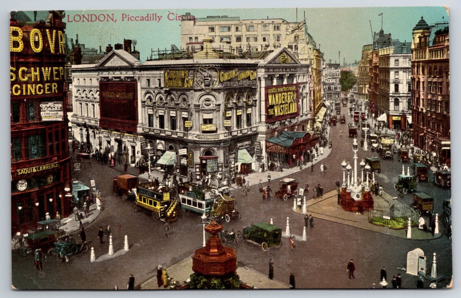 Piccadilly Circus - London England Postcard
