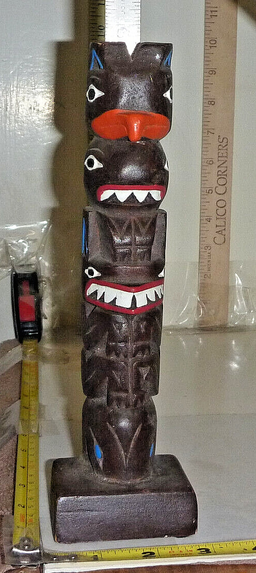 Vtg Decorative Totem Pole - Authentic Alaska Craft (Ketchican) ~8½” Tall