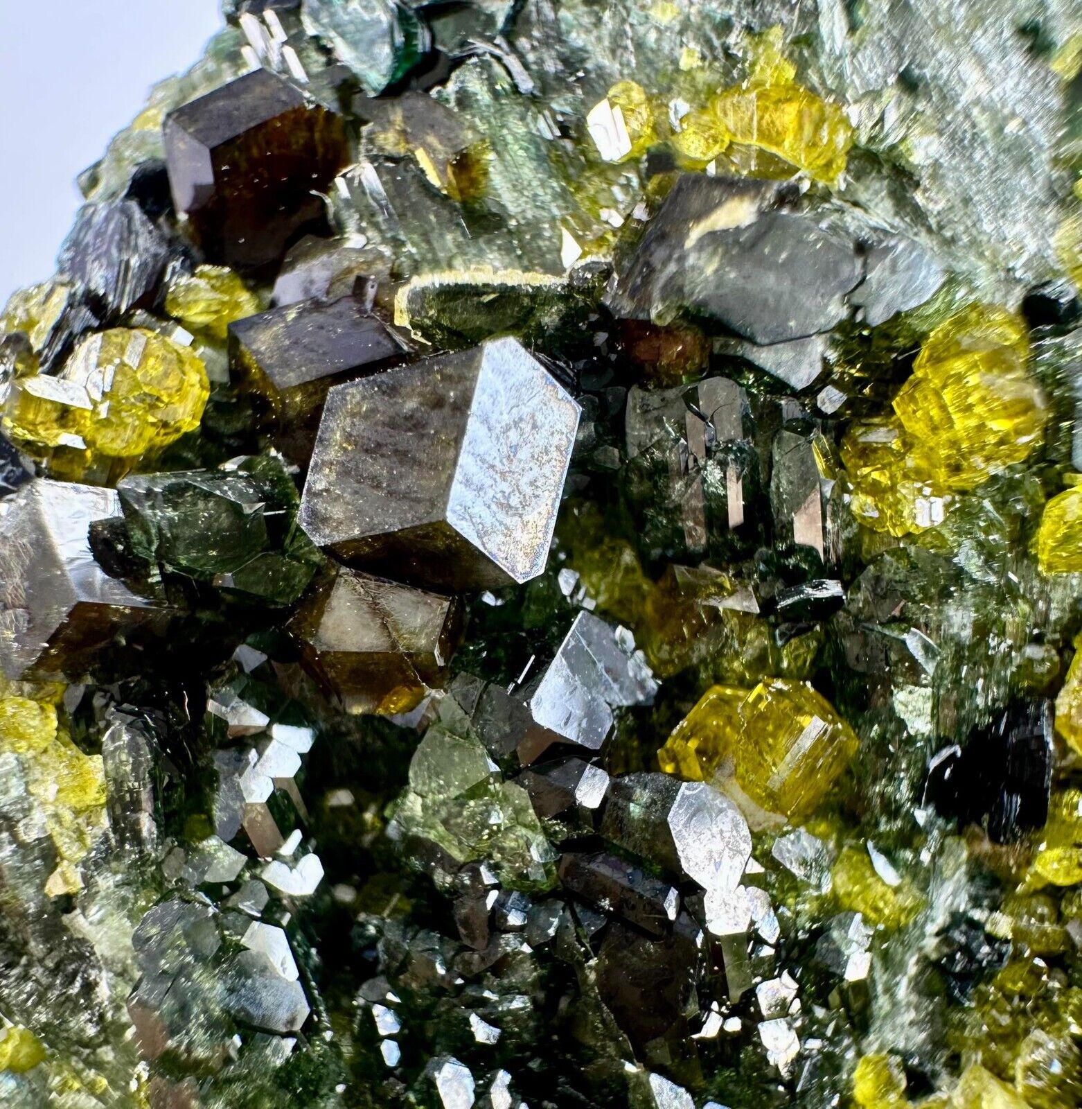Top Andradite Garnet Crystals Combined With Vesuvianite. Skardu, PAK 223 GM.