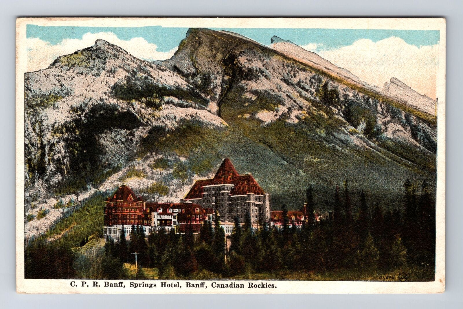 Banff Alberta-Canada, CPR Banff, Springs Hotel, Advertisment, Vintage Postcard