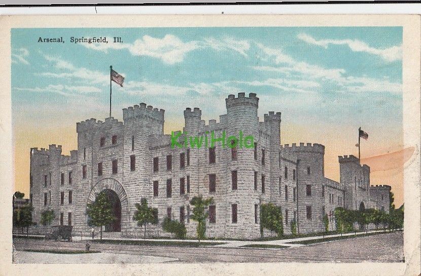 Postcard Arsenal Springfield IL Illinois