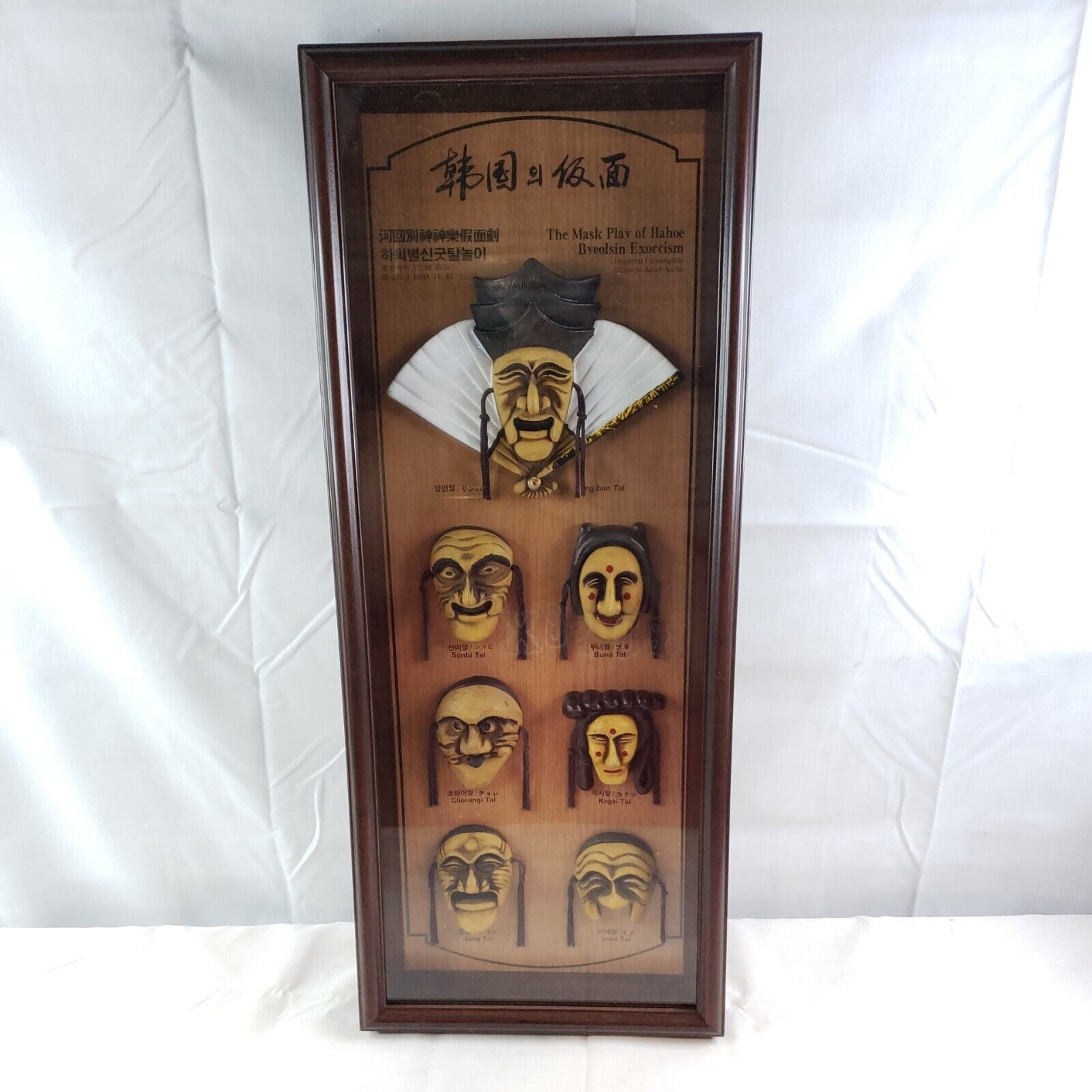 DAEJIN Korean Traditional Mask Frame The Mask Play of Hahoe Byeolsin Exorcism
