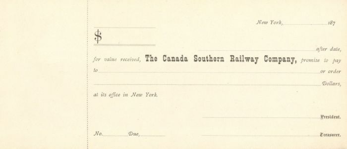 Canada Southern Railway Co. - Bond - Foreign Bonds