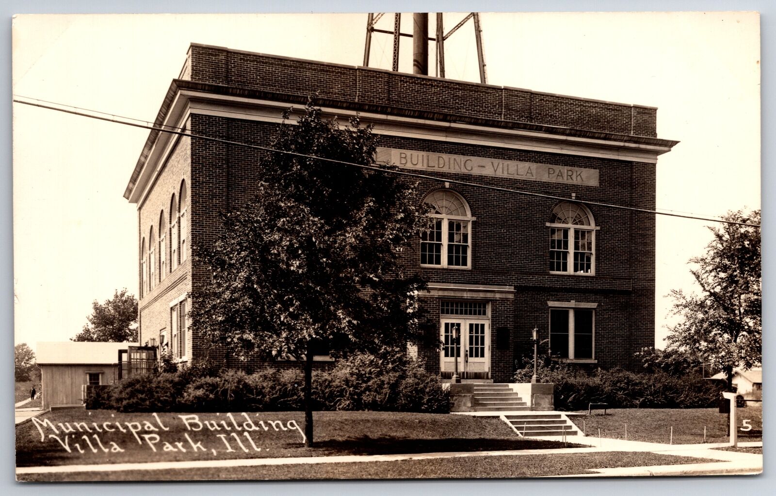Villa Park Illinois~Villa Park Municipal Building~1920s RPPC
