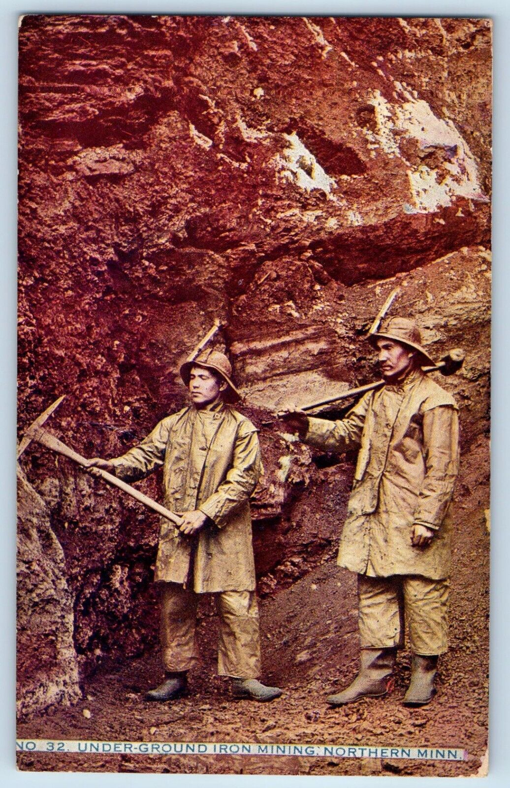 Duluth Minnesota Postcard Underground Iron Mining Northern c1909 Vintage Antique