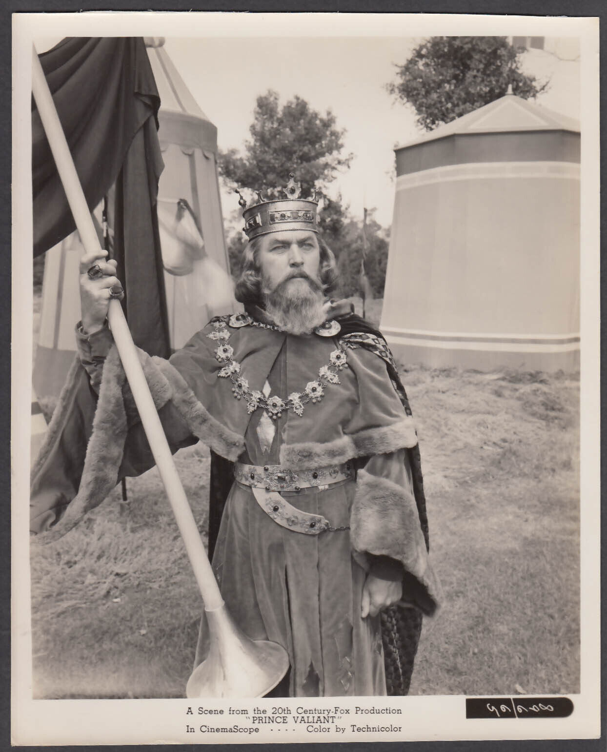 Brian Aherne as King Arthur 8x10 publicity photo Prince Valiant 1954