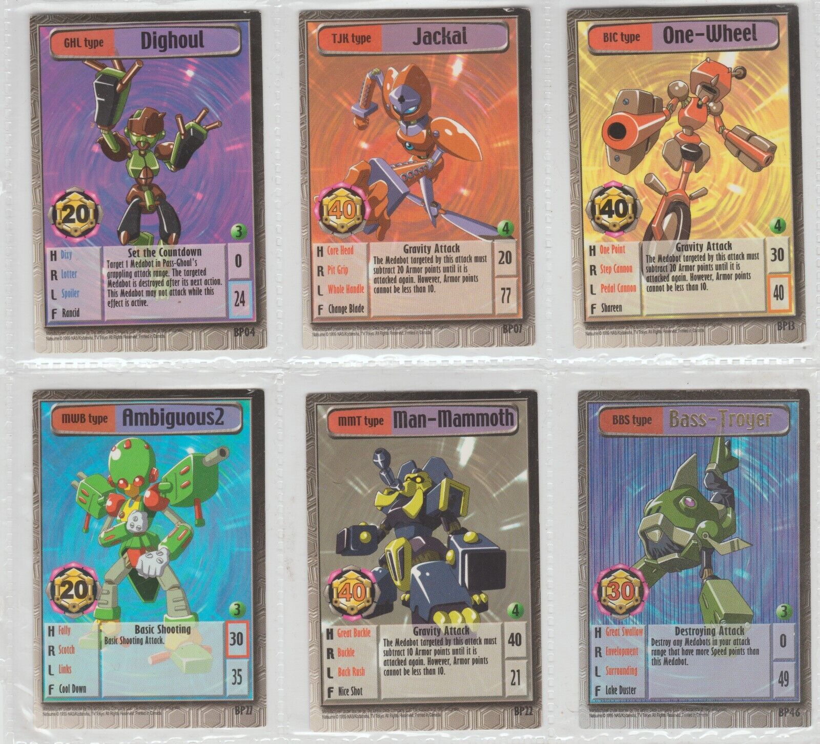 Medabots - Collectors Trading Cards - Upper Deck Trading Card Game