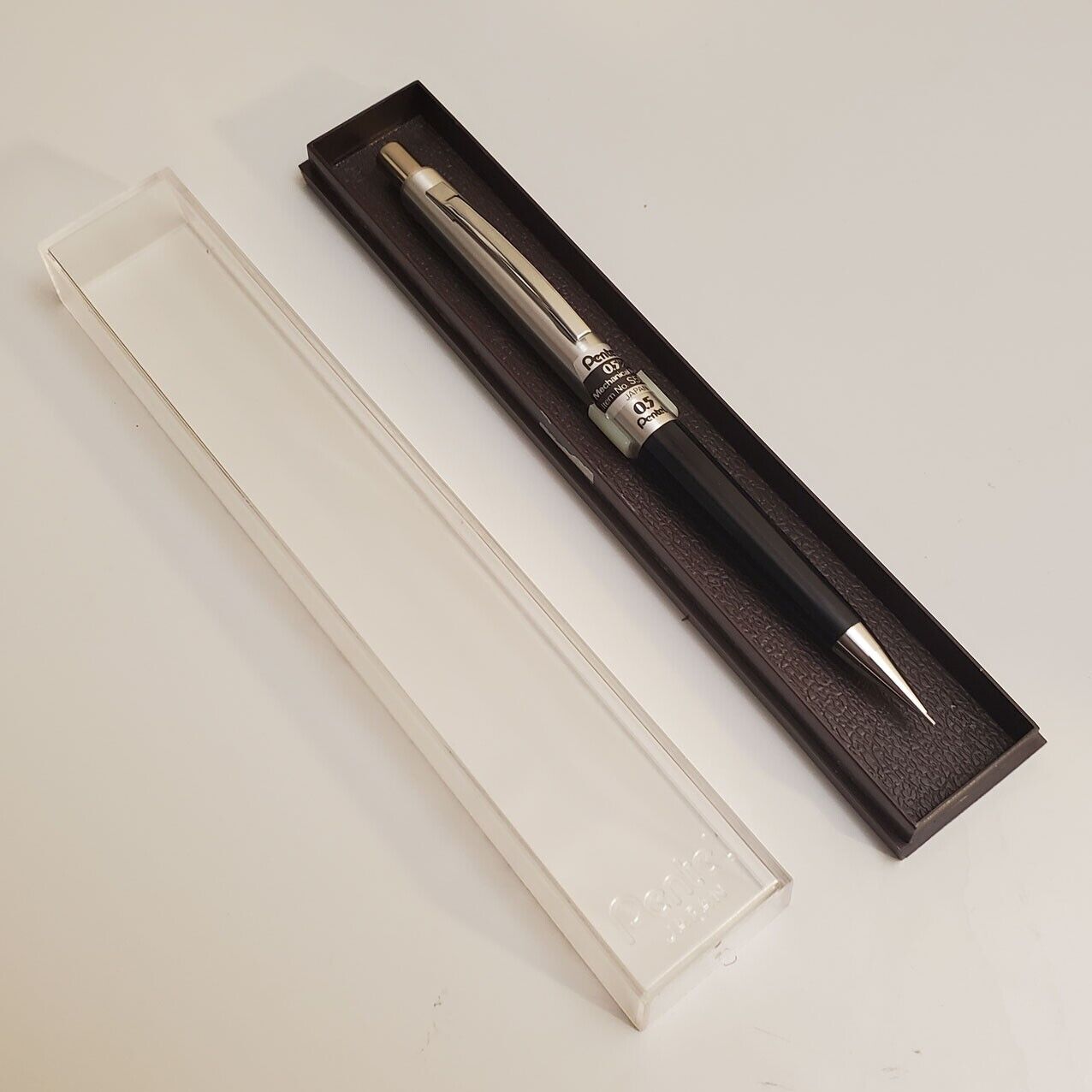 Vintage Mechanical Pencil PENTEL S55 0.5 m/m mm Japan w/retail presentation case