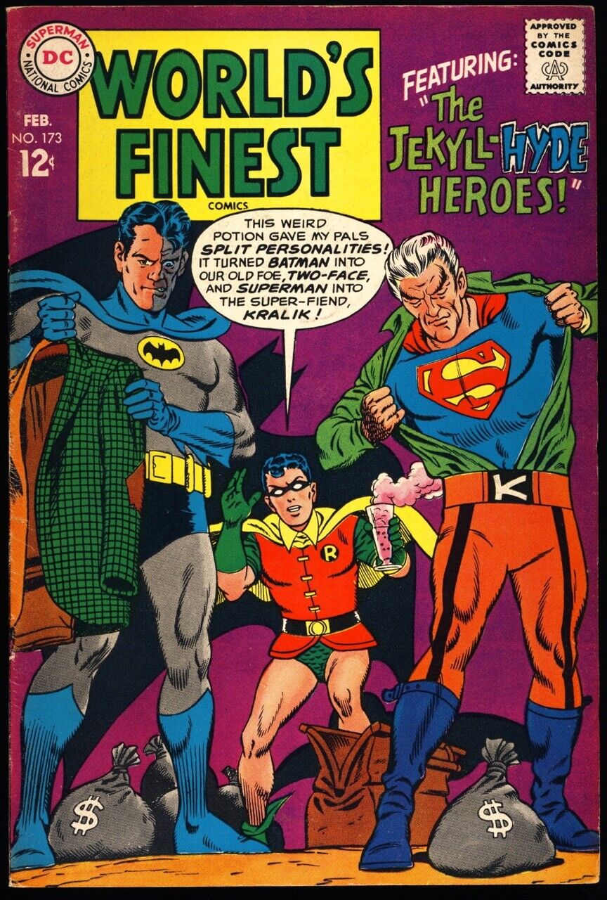 WORLD\'S FINEST COMICS #173 1968 VF- 1ST SILVER AGE APPEARANCE Of TWO-FACE Batman