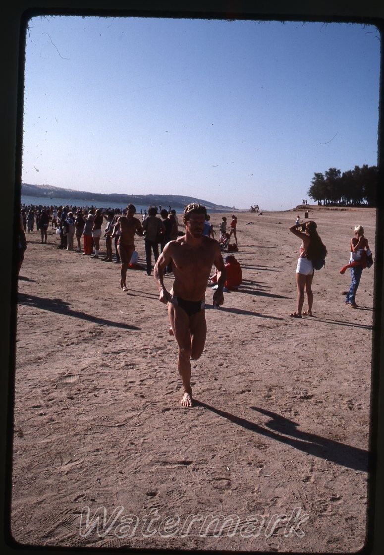 1982 35mm photo slide man swimmer  Triathlon  beefcake #2