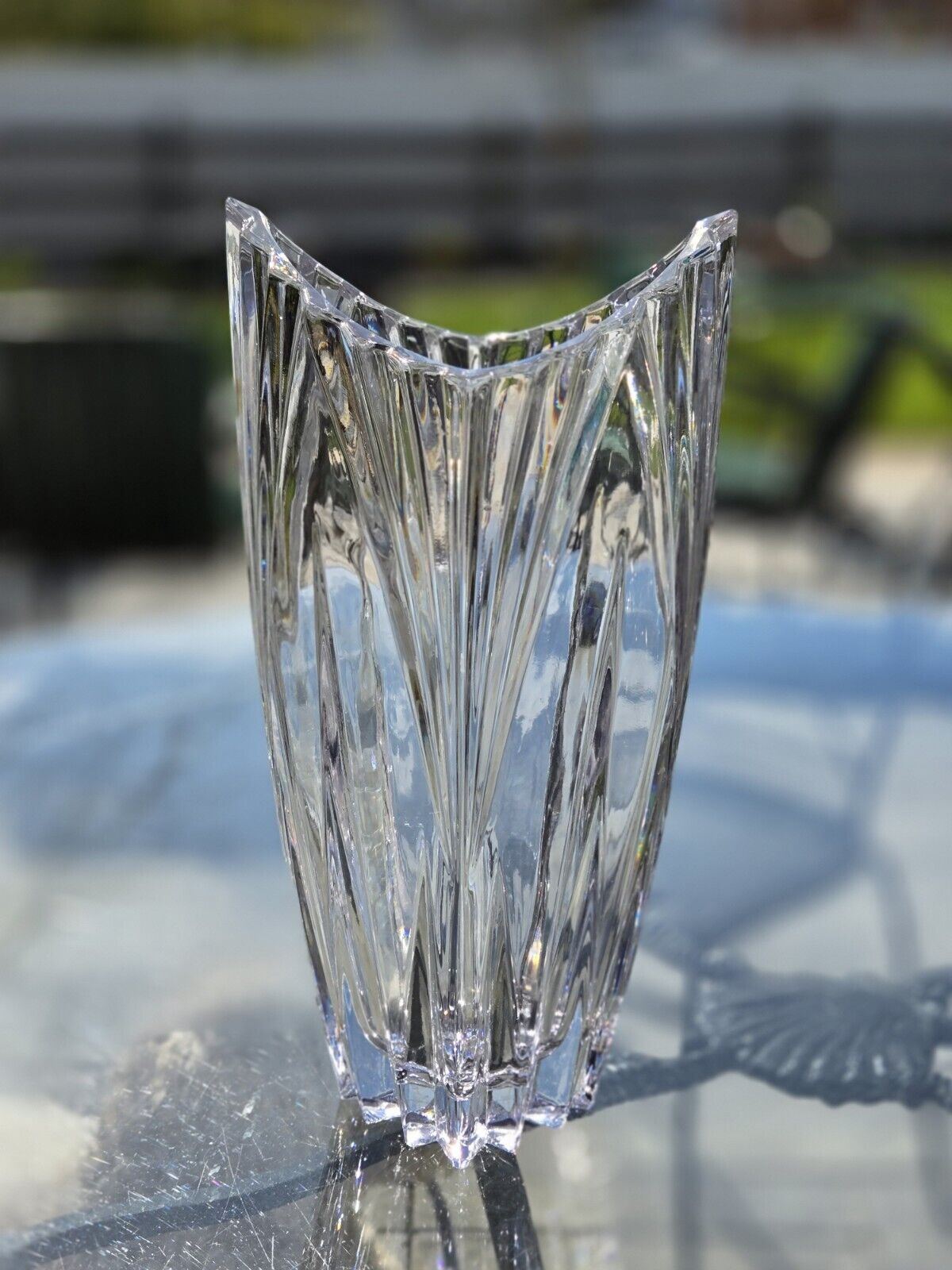 Gorham Crystal Vase Vintage Elegant 